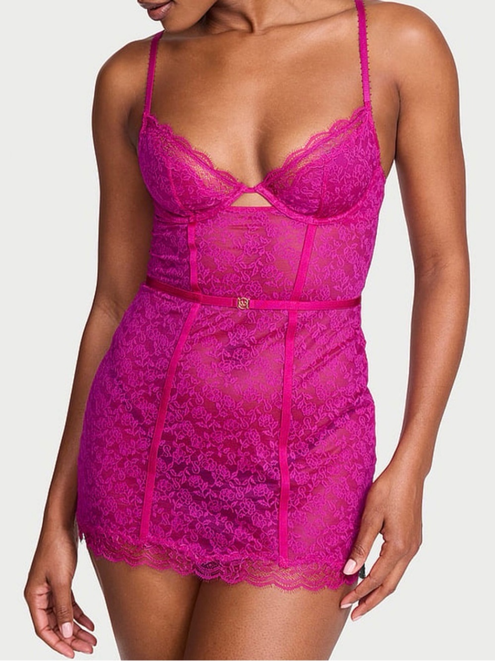 VICTORIA'S SECRET
Tease Lace Cupped Mini Slip Dress